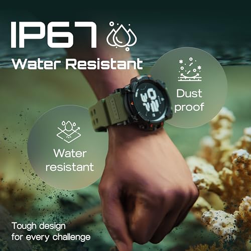 Goboult Thrux Smartwatch 1.39'' HD Display, BT Calling 5.2, 350 Nits Brightness, IP67, 290+ Watchfaces, 120+ Sports Modes,GPS Tracking, AI Voice Assistant, SpO2 Monitoring (Green) - Image 12