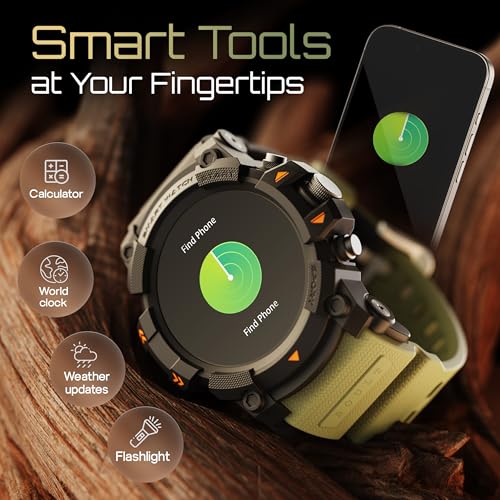 Goboult Thrux Smartwatch 1.39'' HD Display, BT Calling 5.2, 350 Nits Brightness, IP67, 290+ Watchfaces, 120+ Sports Modes,GPS Tracking, AI Voice Assistant, SpO2 Monitoring (Green) - Image 13