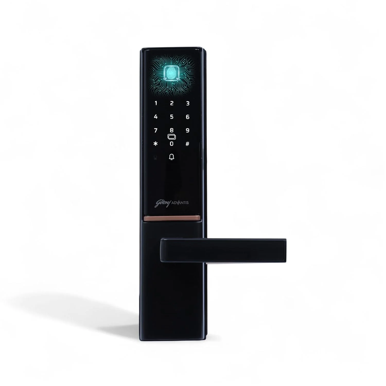 Godrej Smart Lock | The Only 7 in 1 NFC Digital Lock with Scheduled Biometric Access | VDP Compatible | Wooden Door in Home & Offices | Matte Black |3 Yrs Warranty |Made in India