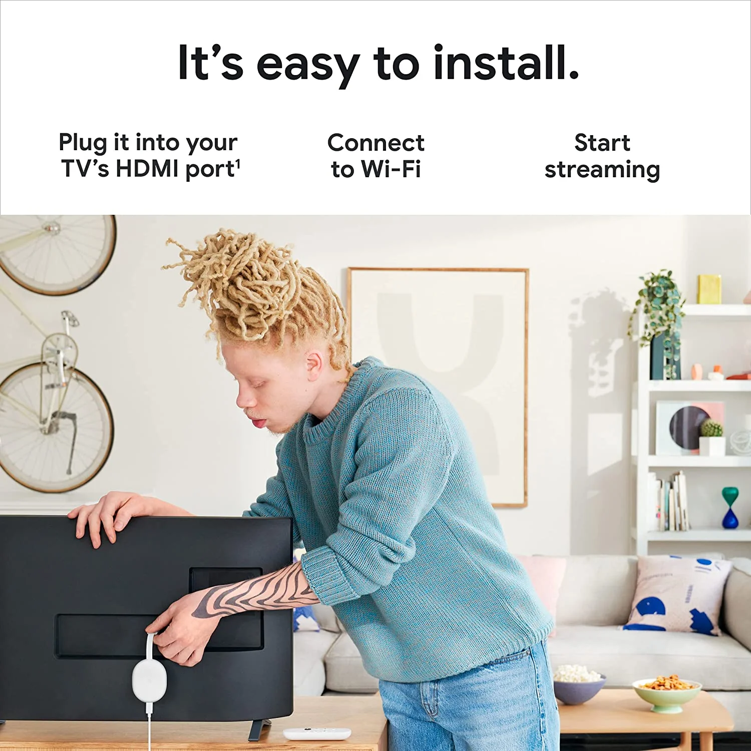 Google Chromecast with TV Media Streaming Device (White) - Image 9