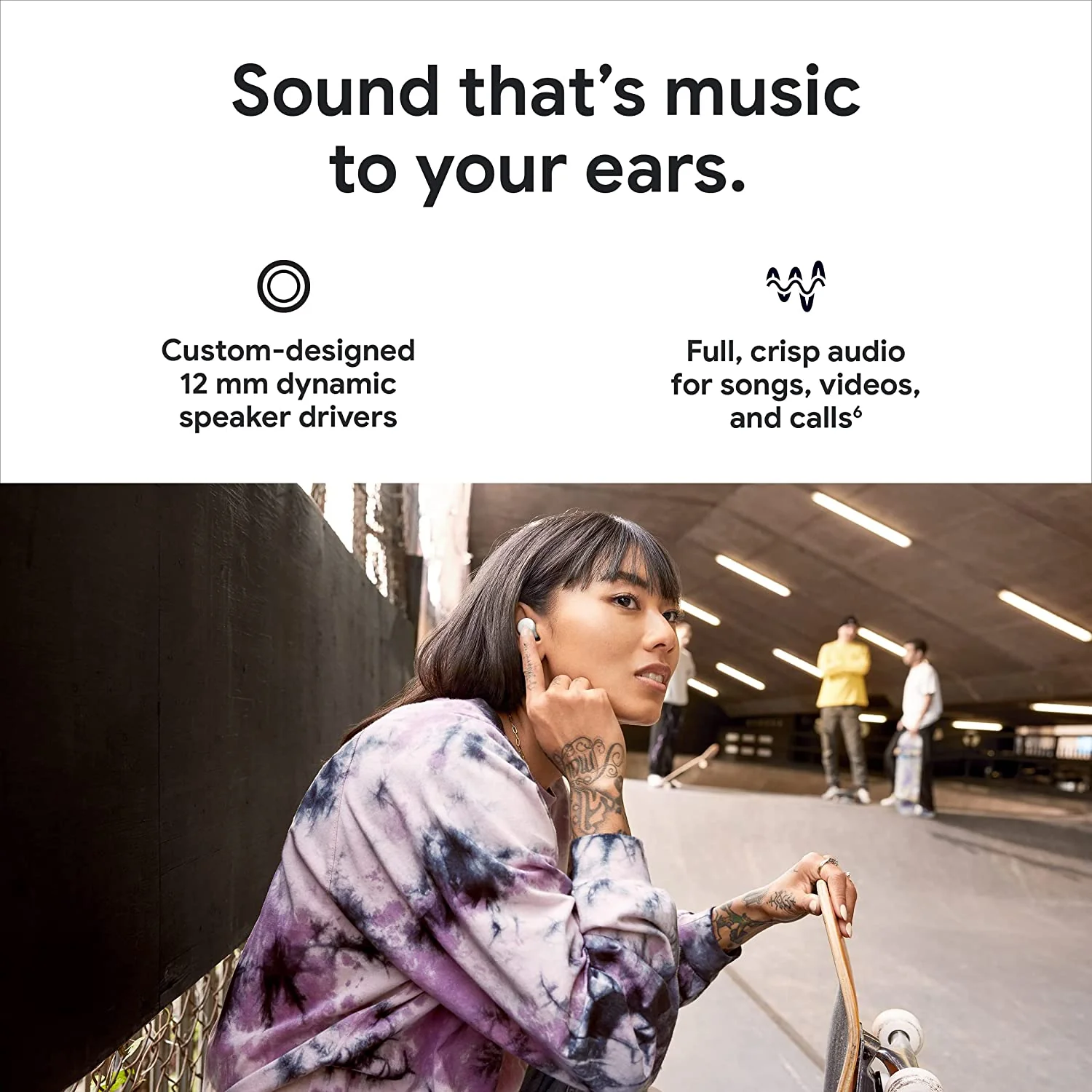 Google Pixel Buds A-Series - Wireless Earbuds - Headphones with Bluetooth - Clearly White - Image 3