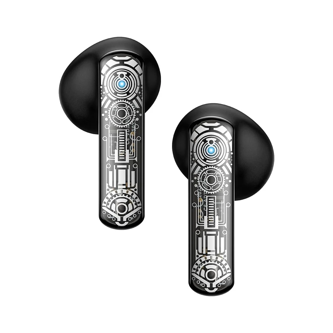 GROOVES Alpha Newly Launched-Gaming Tws Up To 80H Playtime - In Ear Dual Mode With 45Db Low Latency, Bt 5.3,Abs-Enc-, 13Mm Driver, 400 Mah Battery With Jaguar Mechanical Rgb- C-Type Charge (Black) - Image 3