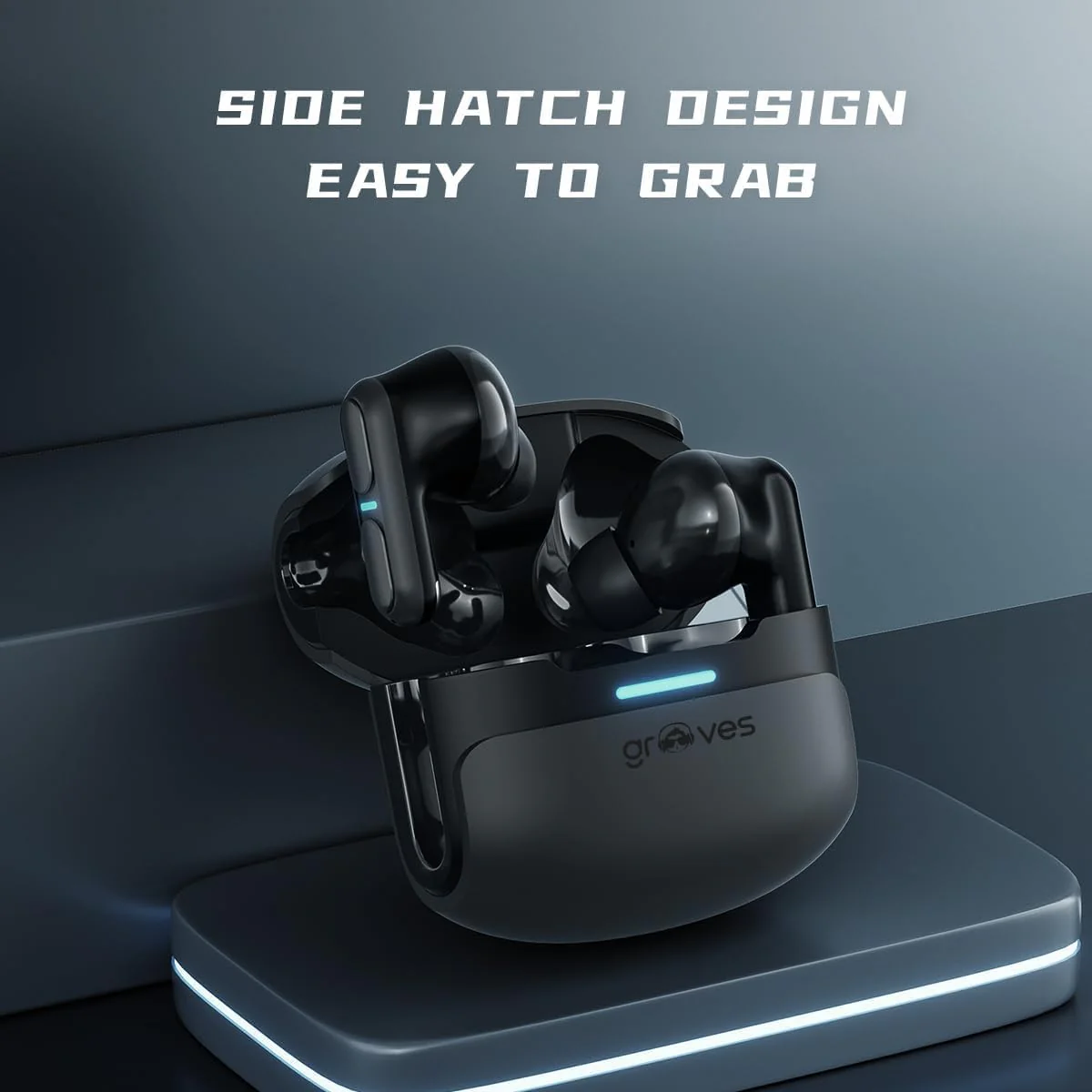 GROOVES Delta Spaceship Inspired Low Latency Gaming,True Bluetooth Gaming Dual Mode In Ear Headset, Upto 120 Hr Playtime 4 Mic Enc And Hybrid Eco Support With 400Mah Battery (White, True Wireless) - Image 7