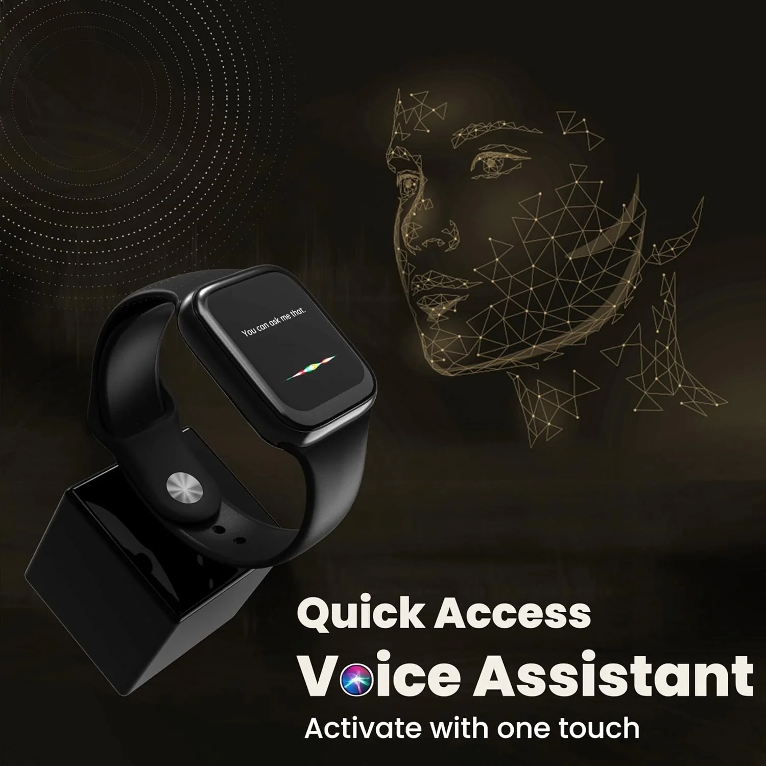 HAMMER Ace 3.0 Bluetooth Calling Smart Watch with Largest 1.85" IPS Display, Dual Mode, Spo2, Heart Rate, Strong Metallic Body & Skin Friendly Strap (Black) - Image 5