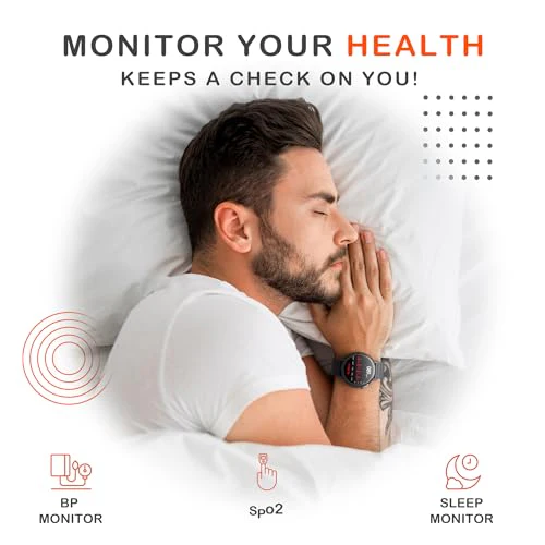 HAMMER Active 3.0 1.39" Round Calling Smart Watch for Men, Always On Display, Health Monitor, AI Voice Assistant, IP67 (Black Ocean Wave) - Image 6