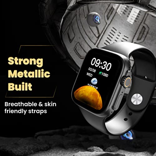 HAMMER Pulse X 1.83" Display Smart Watch with Bluetooth Calling, Voice Assistant & 60+ Sports Modes, SpO2, Heart Rate Tracking (Black) - Image 5