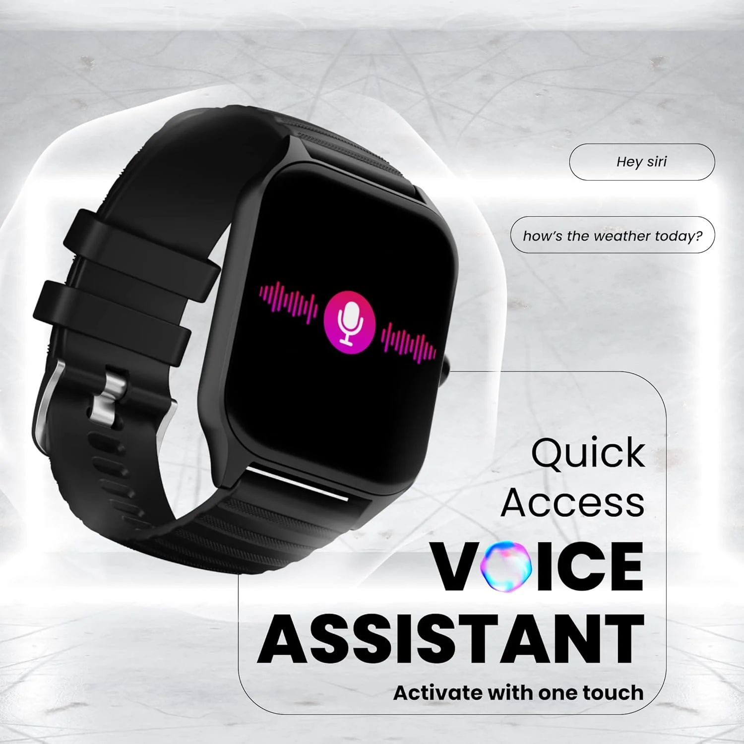 HAMMER Stroke 1.96" Calling Smart Watch with Strong Metallic Body, in Built Games, 100+ Sports Modes, Customized Watchfaces (Black) - Image 6