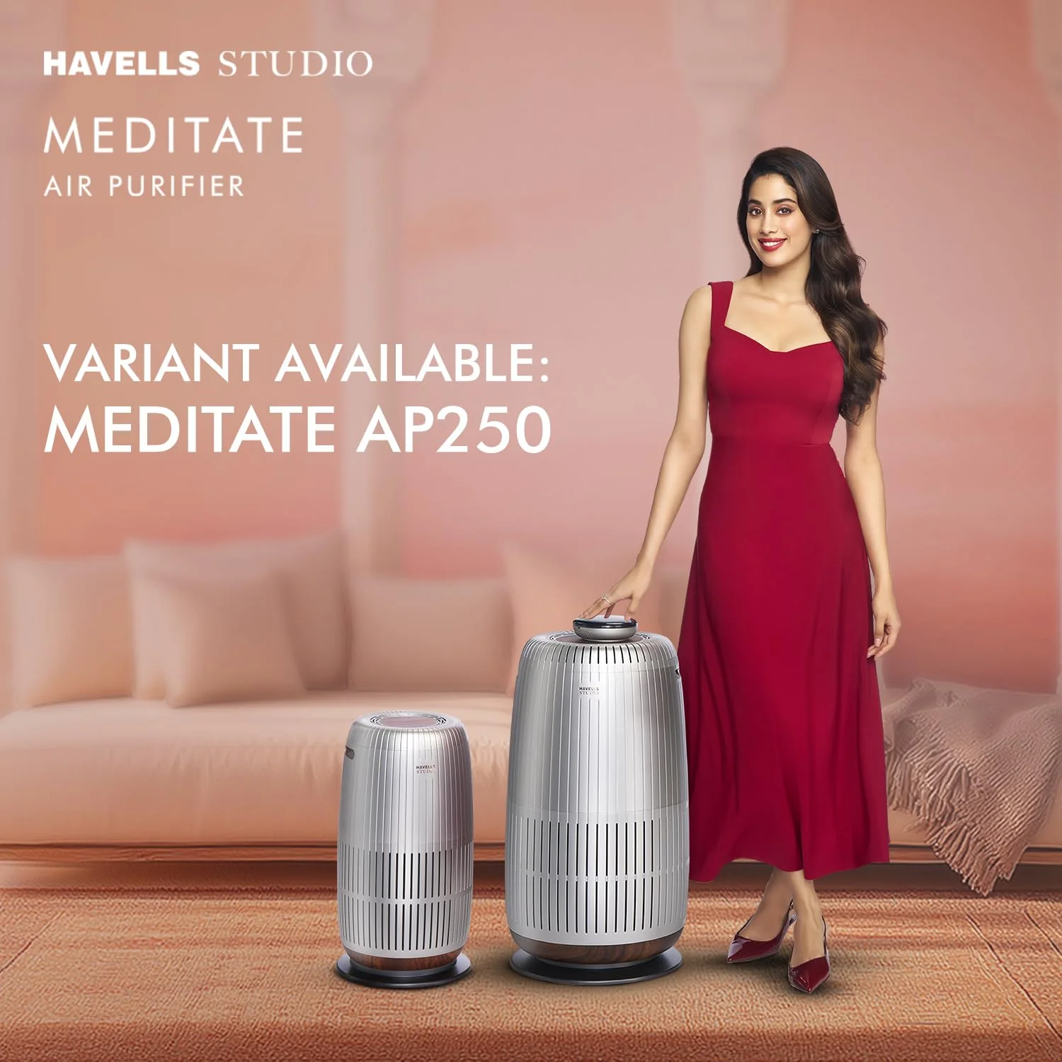 Havells Studio Meditate AP400 Air purifier with TiO2 module + HEPA 14 grade filter + Portable AQI Monitoring, Wi-Fi Enabled. One Composite Filter Free during Service (Silver Satin) - Image 7