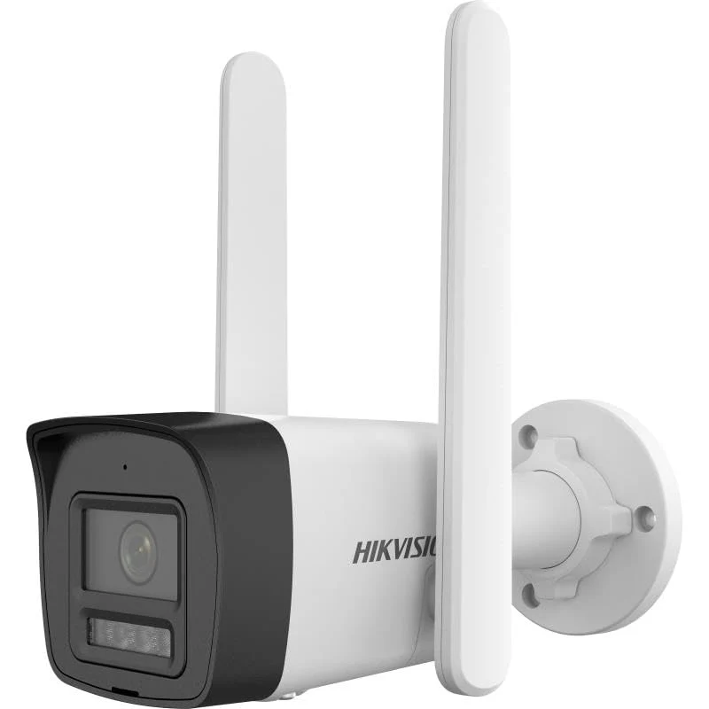 HIKVISION 4MP Smart 4G Hybrid Light Fixed Wired Bullet CCTV Camera,Human & Vehicle Detection,Support 4G LTE(Nano SIM),2Way Audio,Storage Upto 512 GB(Sdcard Slot),Water Resistant,DS-2CD1043G2-LIDUF