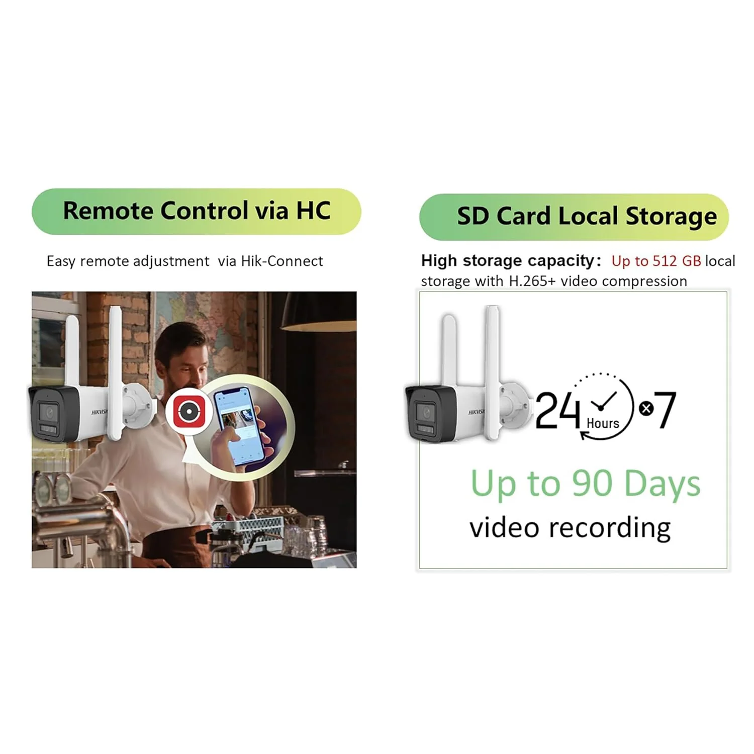 HIKVISION 4MP Smart 4G Hybrid Light Fixed Wired Bullet CCTV Camera,Human & Vehicle Detection,Support 4G LTE(Nano SIM),2Way Audio,Storage Upto 512 GB(Sdcard Slot),Water Resistant,DS-2CD1043G2-LIDUF - Image 4