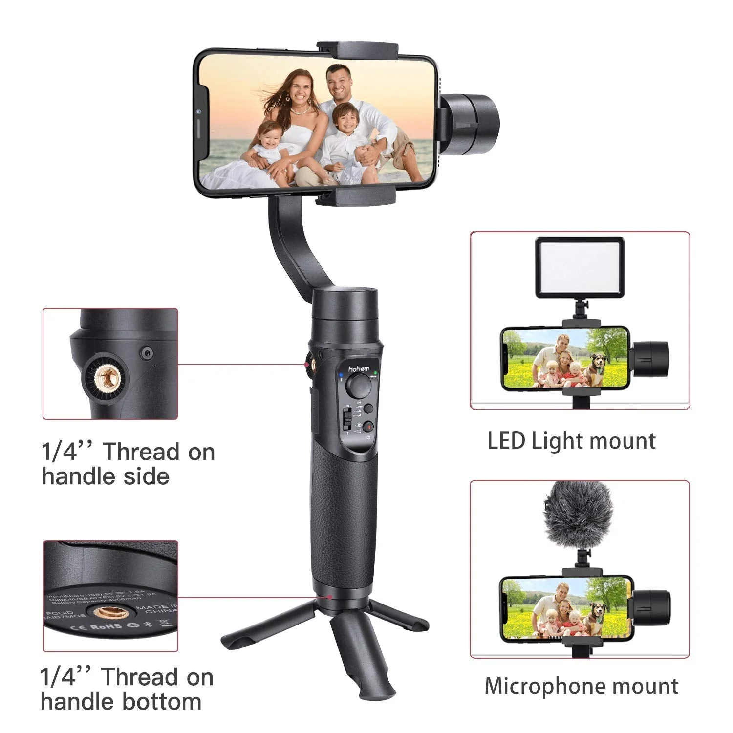 hohem iSteady Mobile Plus 3 Axis Handheld Smartphone Gimbal Stabilizer - Image 7