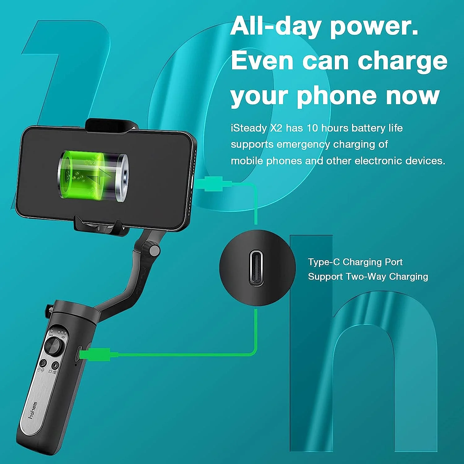 Hohem iSteady X2 3-Axis Gimbal Stabilizer for Smartphone - Handheld Phone Gimbal - Image 5