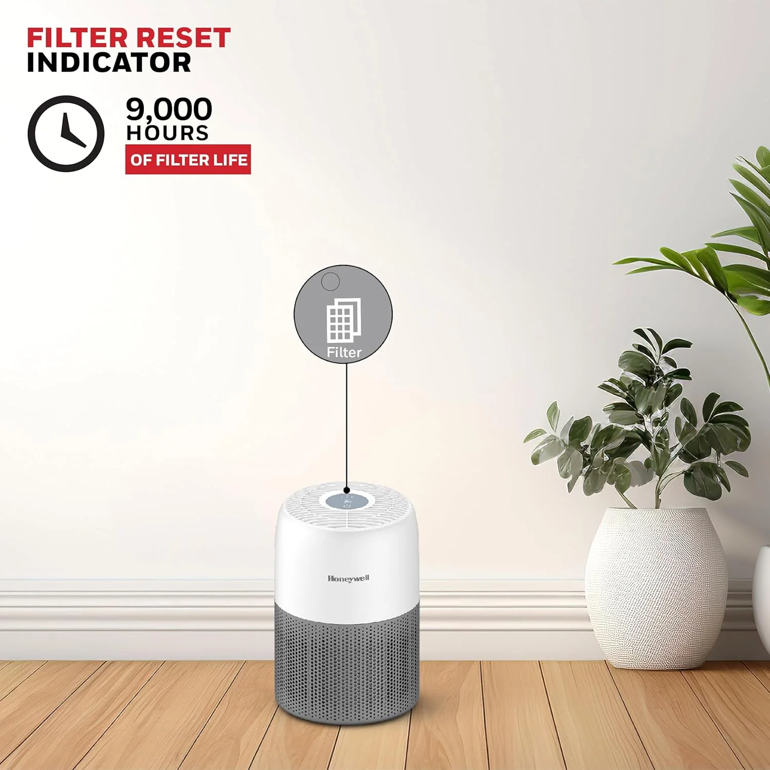 Honeywell Air Purifier for Home & Office, 3-in-1, Pre, H13 HEPA, Activated Carbon, Removes 99.99% Pollutants, Allergens, Pet Danger, Smoke, Dust & Pollens - Air touch V1 - Image 6