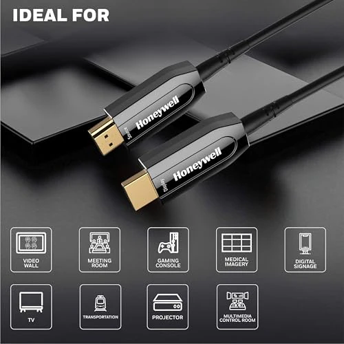 Honeywell HDMI AOC 2.1 Complaint 10 Meters, Transmission Speed of 48GBPS, Supports UHD Resolution of 8K@60Hz, Male-to-Male, High-Speed Fiber Optics Cable, Compatible with TV, Gaming Console, etc. - Image 5