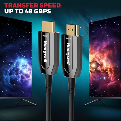 Honeywell HDMI AOC 2.1 Complaint 10 Meters, Transmission Speed of 48GBPS, Supports UHD Resolution of 8K@60Hz, Male-to-Male, High-Speed Fiber Optics Cable, Compatible with TV, Gaming Console, etc. - Image 6