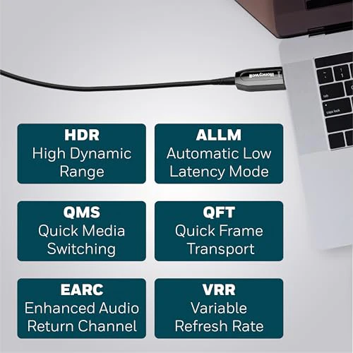 Honeywell HDMI AOC 2.1 Complaint 10 Meters, Transmission Speed of 48GBPS, Supports UHD Resolution of 8K@60Hz, Male-to-Male, High-Speed Fiber Optics Cable, Compatible with TV, Gaming Console, etc. - Image 7
