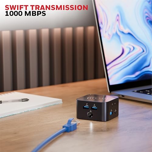 Honeywell New Launch 12-in-1 Type C Dock with 4K HDMI, MagSafe Wireless 15W, 4xUSB Ports PD 100W, Mic, Ethernet & Audio Port, SD & MicroSD Slot, All Type C Devices, Windows/MacBook - Image 4
