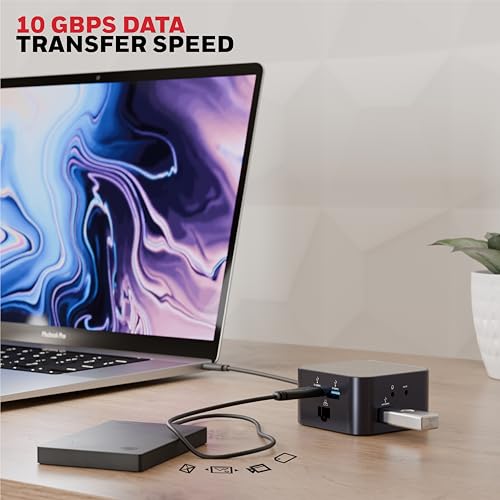 Honeywell New Launch 12-in-1 Type C Dock with 4K HDMI, MagSafe Wireless 15W, 4xUSB Ports PD 100W, Mic, Ethernet & Audio Port, SD & MicroSD Slot, All Type C Devices, Windows/MacBook - Image 6
