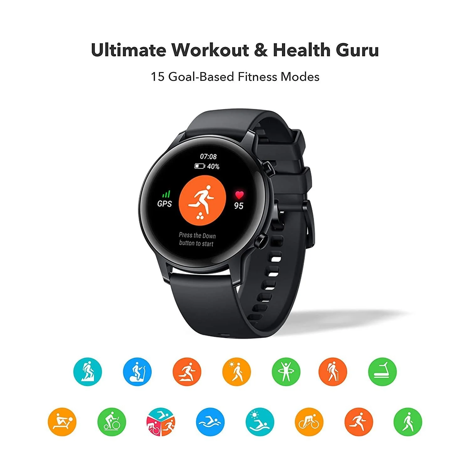 HONOR Magic Watch 2 (42 mm) Always On AMOLED Display, SpO2, 15 Workout Modes, Music Playback & In-Built Storage, Female Cycle & Sleep & HR Monitor, Personalized Watch Face, 7-Days Battery - Image 2
