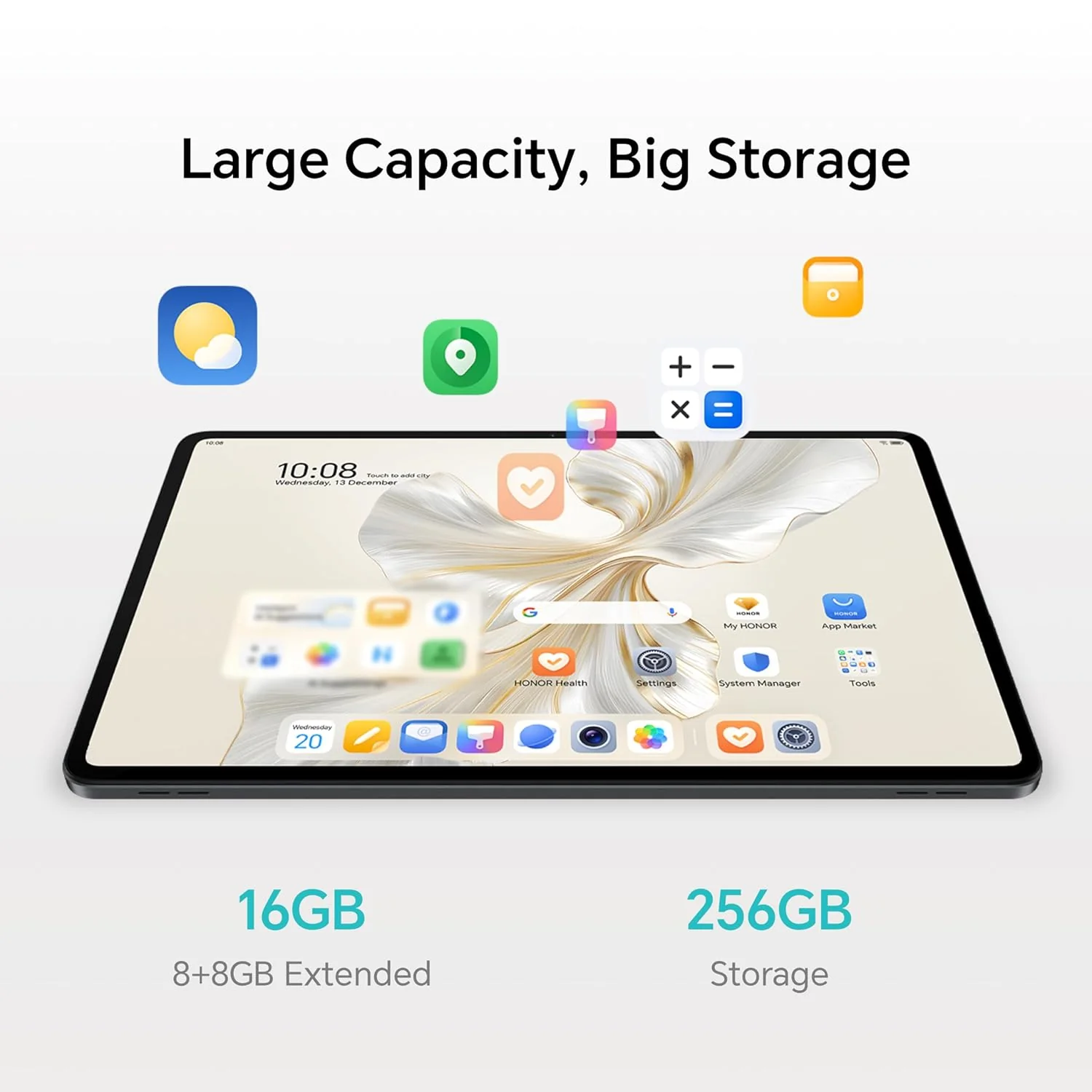 HONOR Pad 9 with Free Bluetooth Keyboard, 12.1-Inch 2.5K Display, 16GB, 256GB Storage, Snapdragon 6 Gen 1 (4nm), 8 Speakers, Up-to 17 Hours, Android 13, WiFi Tablet, Metal Body, Gray - Image 2