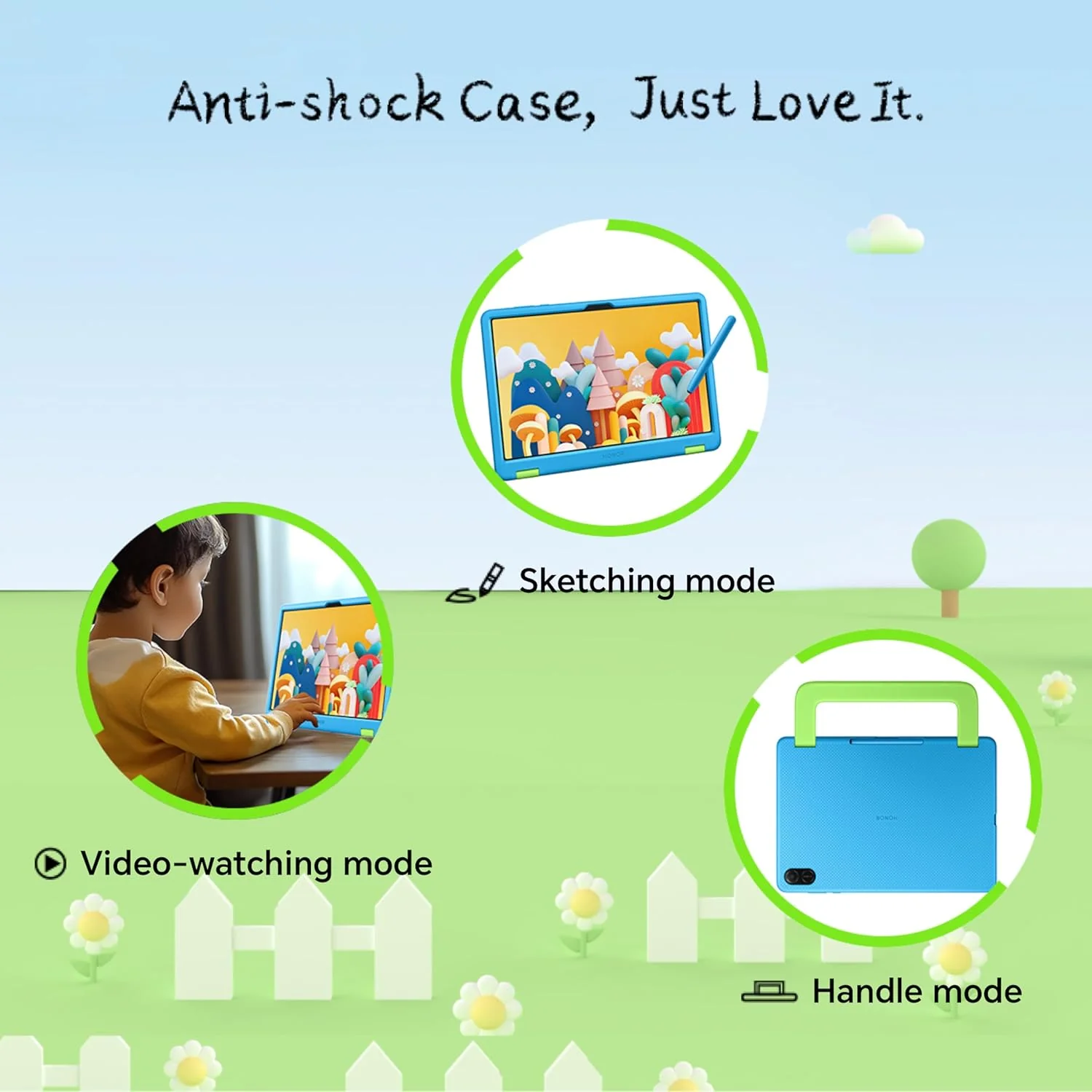 HONOR Pad X8a Kids Edition [Smartchoice] Wi-fi Tablet, 4GB RAM 128 GB ROM, 27.94cm(11") FHD Eye Comfort Display, 90Hz Refresh Rate, Parental Control, Kids Protective Case, Android 14, 4 Speakers, Grey - Image 4