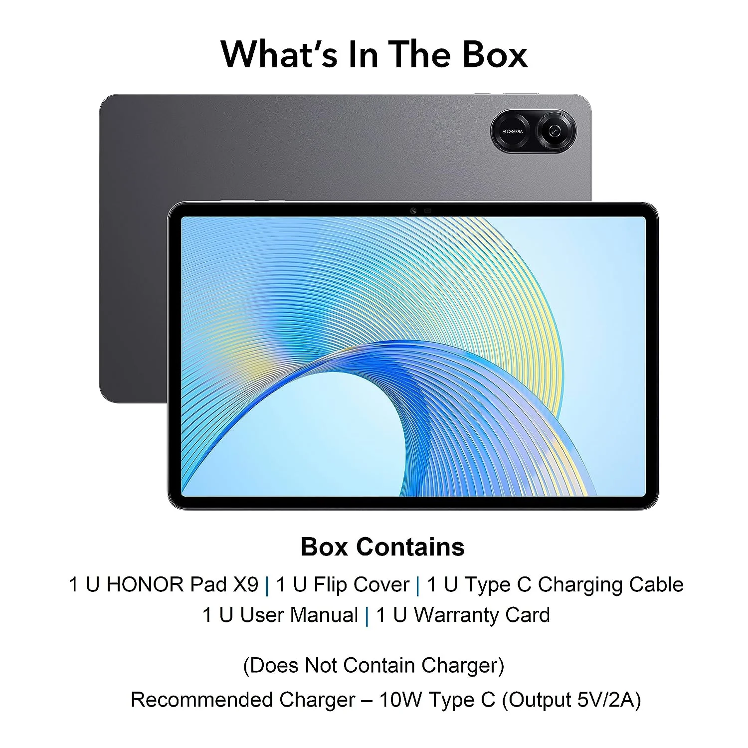 HONOR Pad X9 with Free Flip-Cover 11.5-inch (29.21 cm) 120Hz 2K Display, Snapdragon 685, 8GB (8GB+5GB RAM Turbo) 128GB ROM, 6 Speakers, Up-to 13 Hours Battery, Android, WiFi, Metal Body, Gray - Image 3