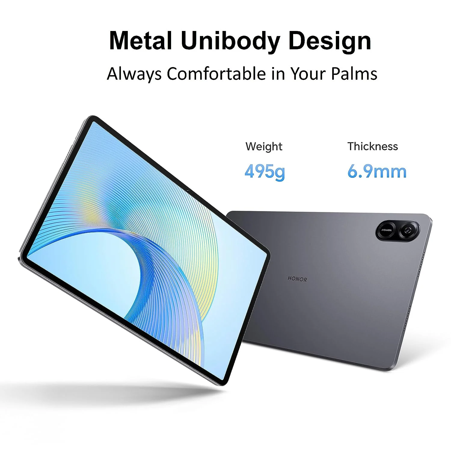 HONOR Pad X9 with Free Flip-Cover 11.5-inch (29.21 cm) 120Hz 2K Display, Snapdragon 685, 8GB (8GB+5GB RAM Turbo) 128GB ROM, 6 Speakers, Up-to 13 Hours Battery, Android, WiFi, Metal Body, Gray - Image 4