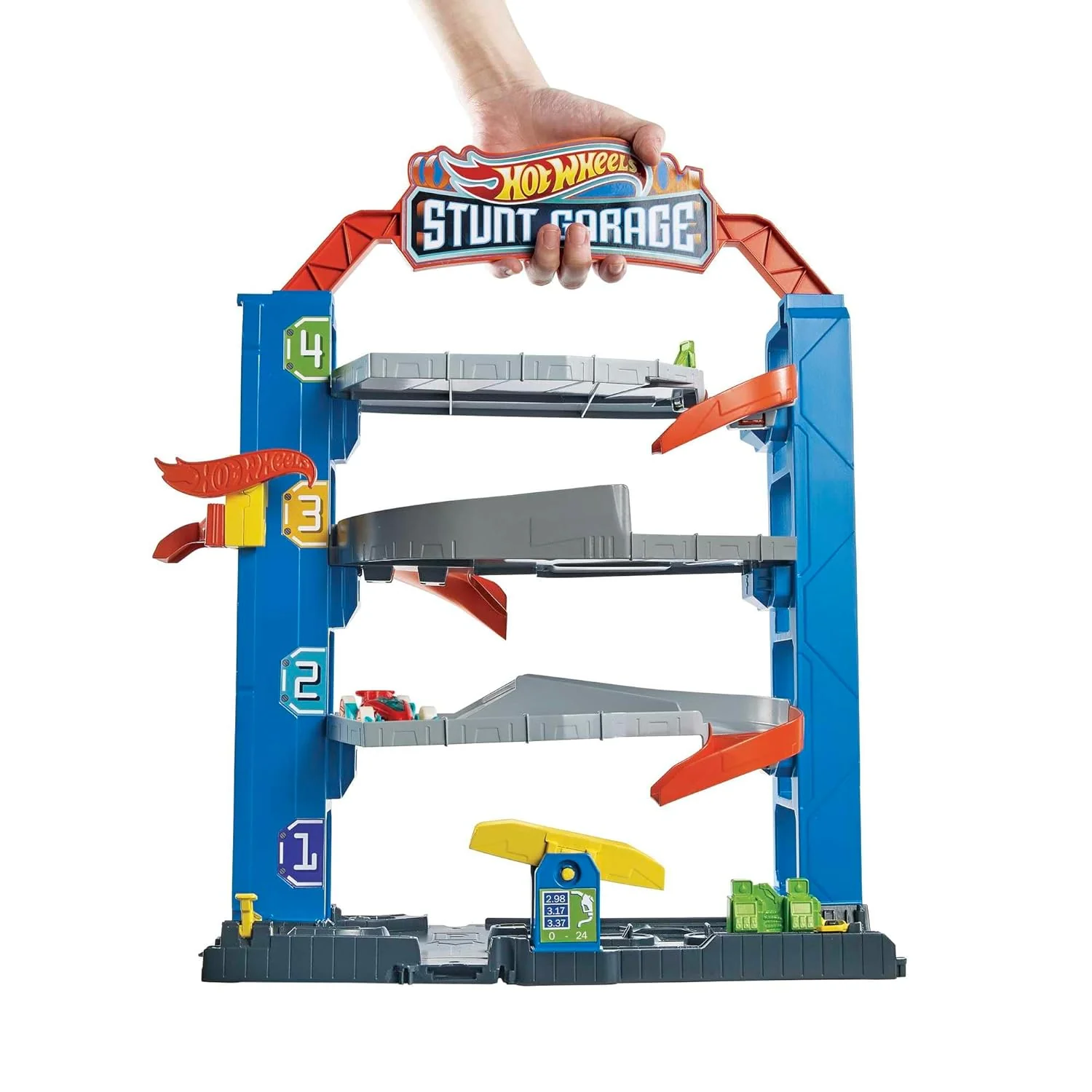 Hot Wheels™ City Stunt Garage Play Set Gift Idea for Ages 3 to 8 Years Elevator to Upper Levels Connects to Other Sets - Image 2
