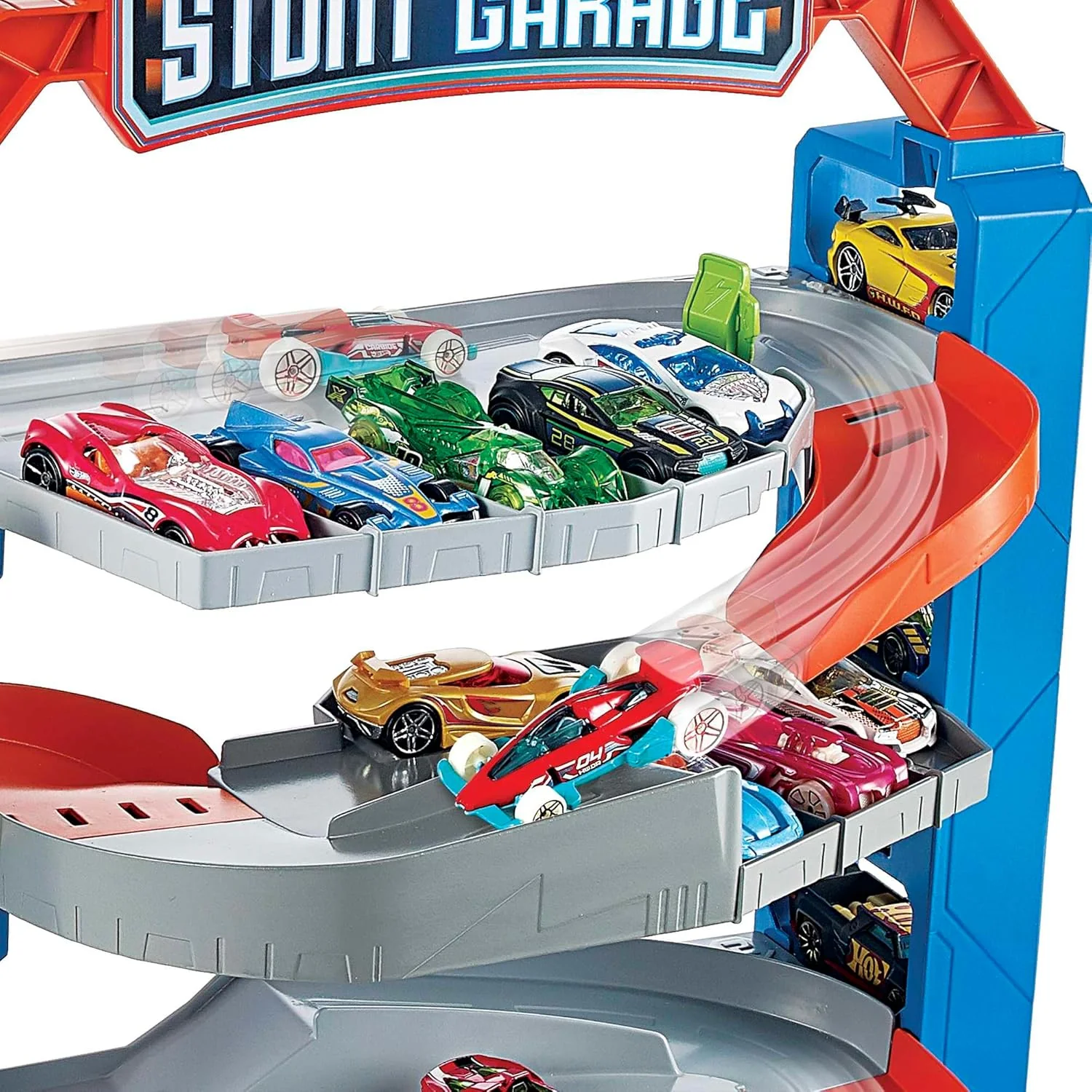 Hot Wheels™ City Stunt Garage Play Set Gift Idea for Ages 3 to 8 Years Elevator to Upper Levels Connects to Other Sets - Image 6