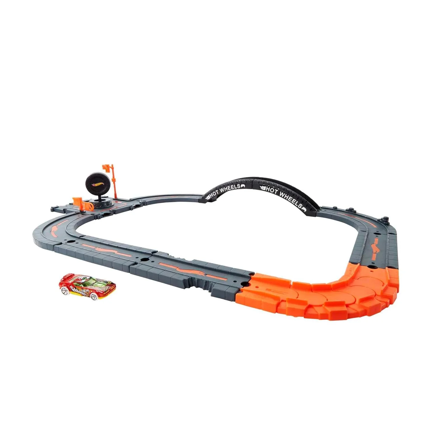 Hot Wheels City Track Pack, 10 Piece Set Includes Track Base & Various Track Pieces to Build a Cityscape, with 1 Hot Wheels® Car, Connects to Other Sets, Gift for Kids 4 Years & Up - Image 3