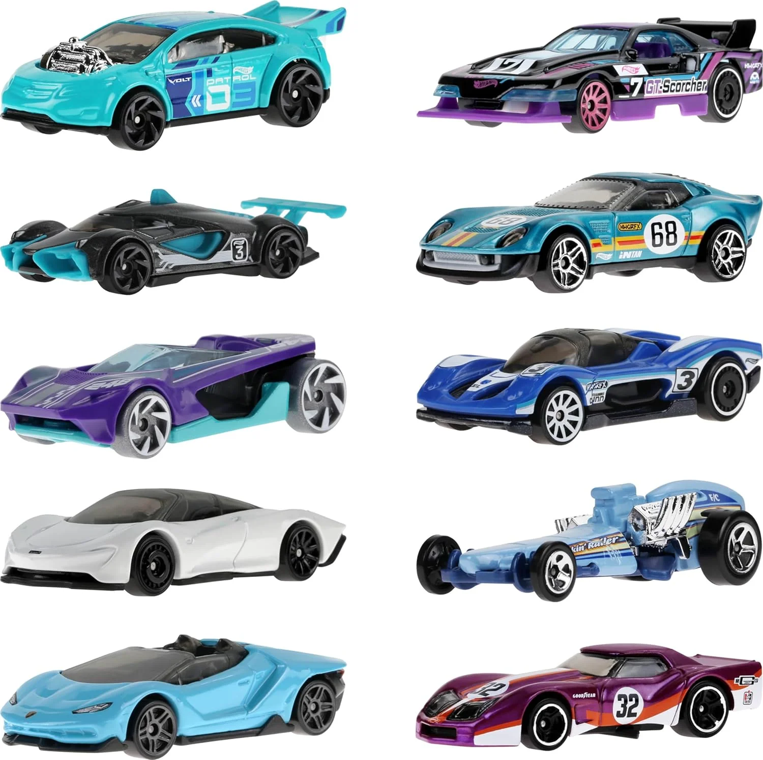 Hot Wheels Toy Cars, 8-Pack of Race Cars - Image 3