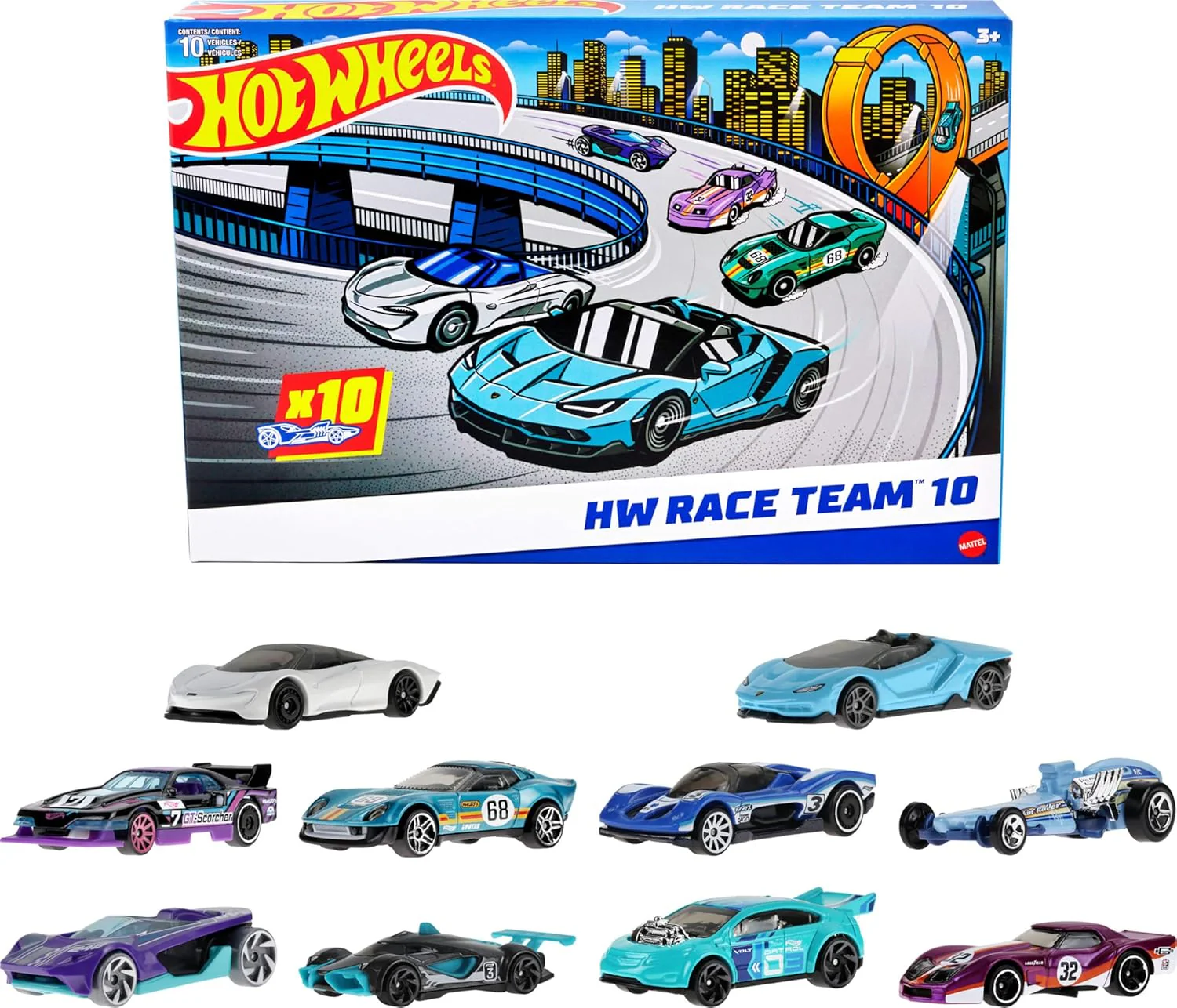 Hot Wheels Toy Cars, 8-Pack of Race Cars - Image 6