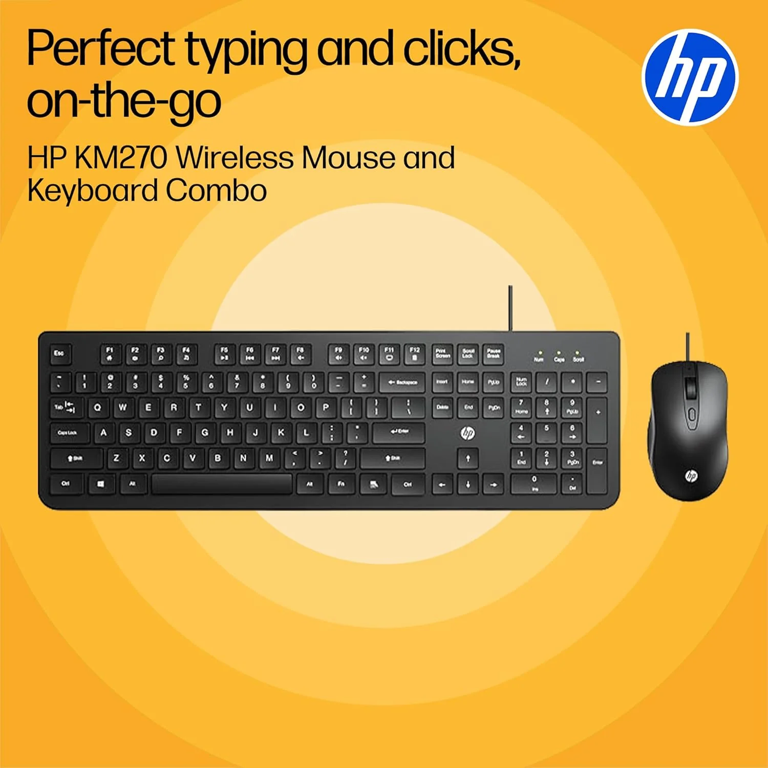 HP KM270 Wireless Mouse and Keyboard Combo (AB3D5AA) - Image 2