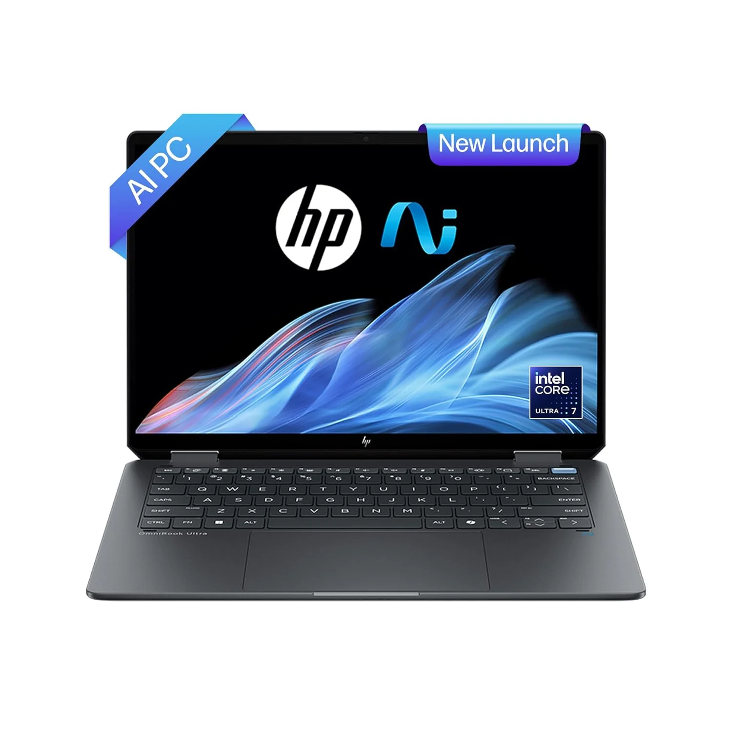 HP OmniBook Ultra Flip Next Gen AI PC Ultra 7 (32GB RAM/1TB SSD/2.8K OLED 16:10 90% STBR Touchscreen 500 nits/Windows 11/9MP Camera/Poly Studio/Backlit KB/MSO/14” (35.6cm)/Gray/1.34kg) fh0029TU Laptop (BRAND NEW/SEALED)
