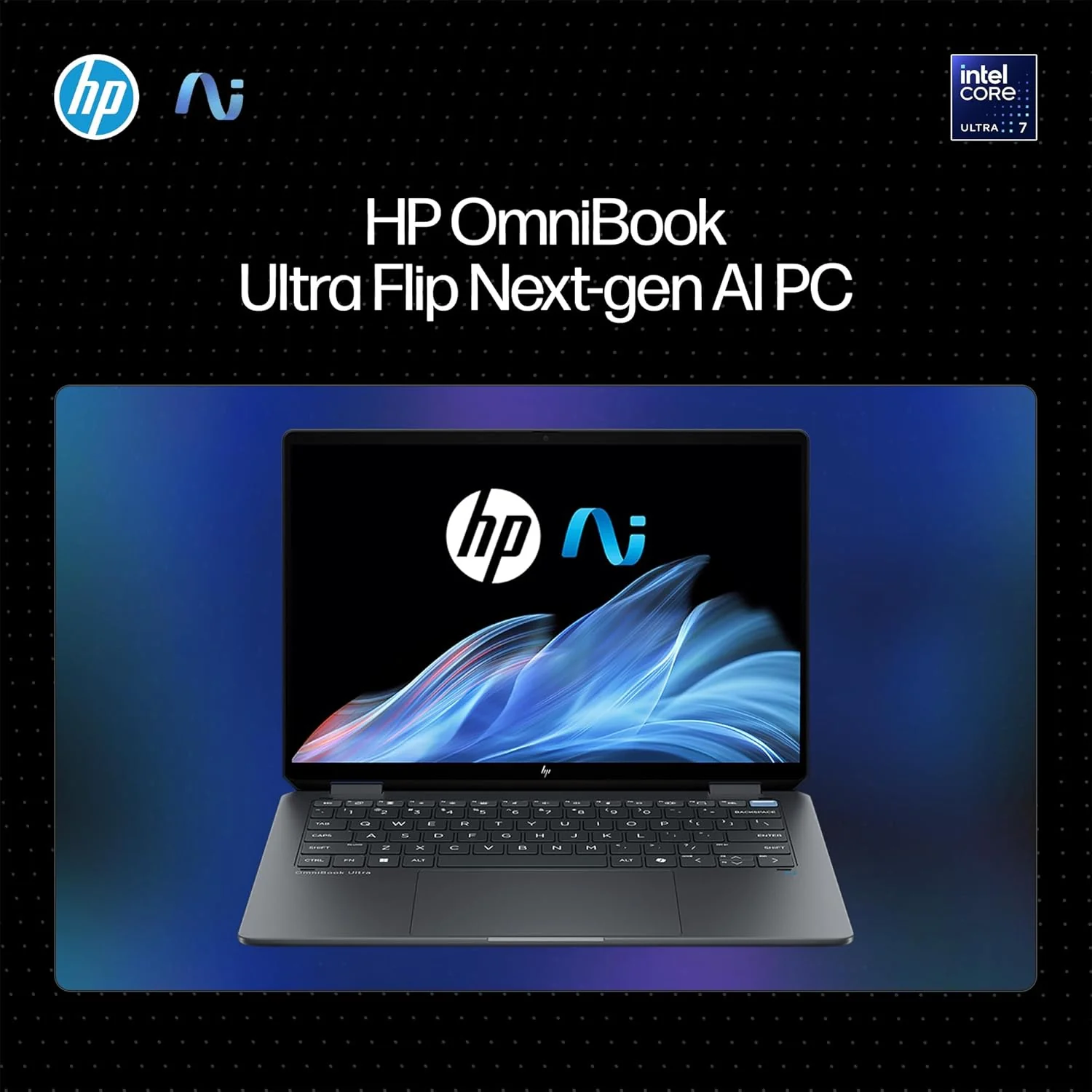 HP OmniBook Ultra Flip Next Gen AI PC Ultra 7 (32GB RAM/1TB SSD/2.8K OLED 16:10 90% STBR Touchscreen 500 nits/Windows 11/9MP Camera/Poly Studio/Backlit KB/MSO/14” (35.6cm)/Gray/1.34kg) fh0029TU Laptop (BRAND NEW/SEALED) - Image 2