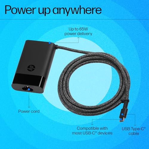 HP USB-C 65W Laptop Charger, 65W, Type-C USB, AC Adapter (671R2AA) - Image 6