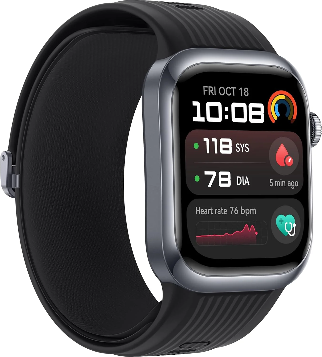 HUAWEI WATCH D2, Smartwatch 1.82" AMOLED, Ambulatory Blood Pressure Monitoring, ECG, Sleep Breathing Awareness, SpO2, Light and Slim Design, Health Community, Smart Lifestyle, Bluetooth Calling, Black - Image 3