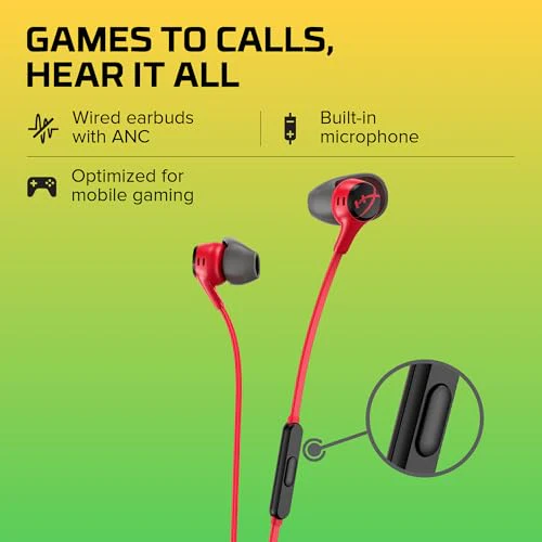 HyperX Cloud Earbuds Ii Gaming Earbuds with Mic-Red (705L8Aa),in Ear,Wired - Image 2