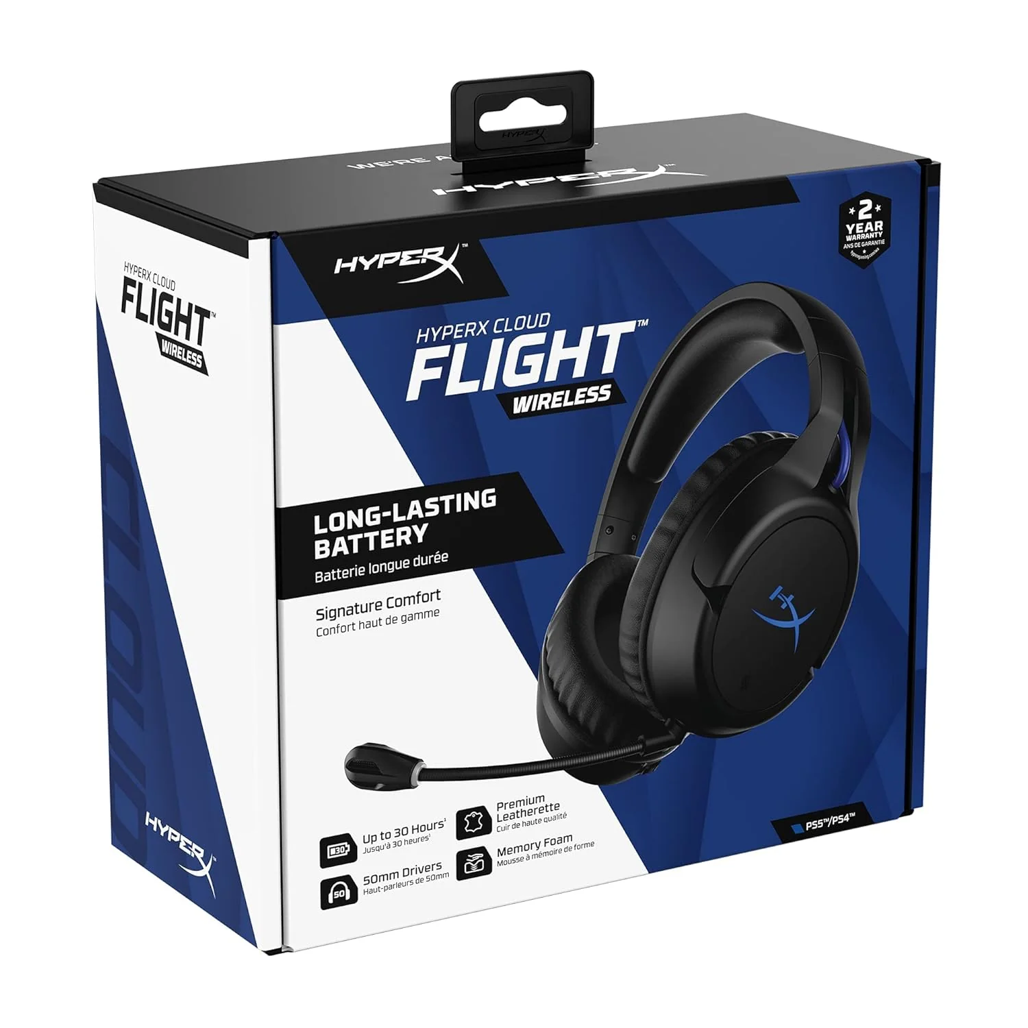HyperX Cloud Flight-Wireless Gaming Headset for Ps5&Ps4,Up to 30-Hour Battery,Memory Foam Ear Cushions&Premium Leatherette,Noise-Cancelling Microphone with Led Mic Mute. (4P5H6Aa),Over Ear,Black - Image 8