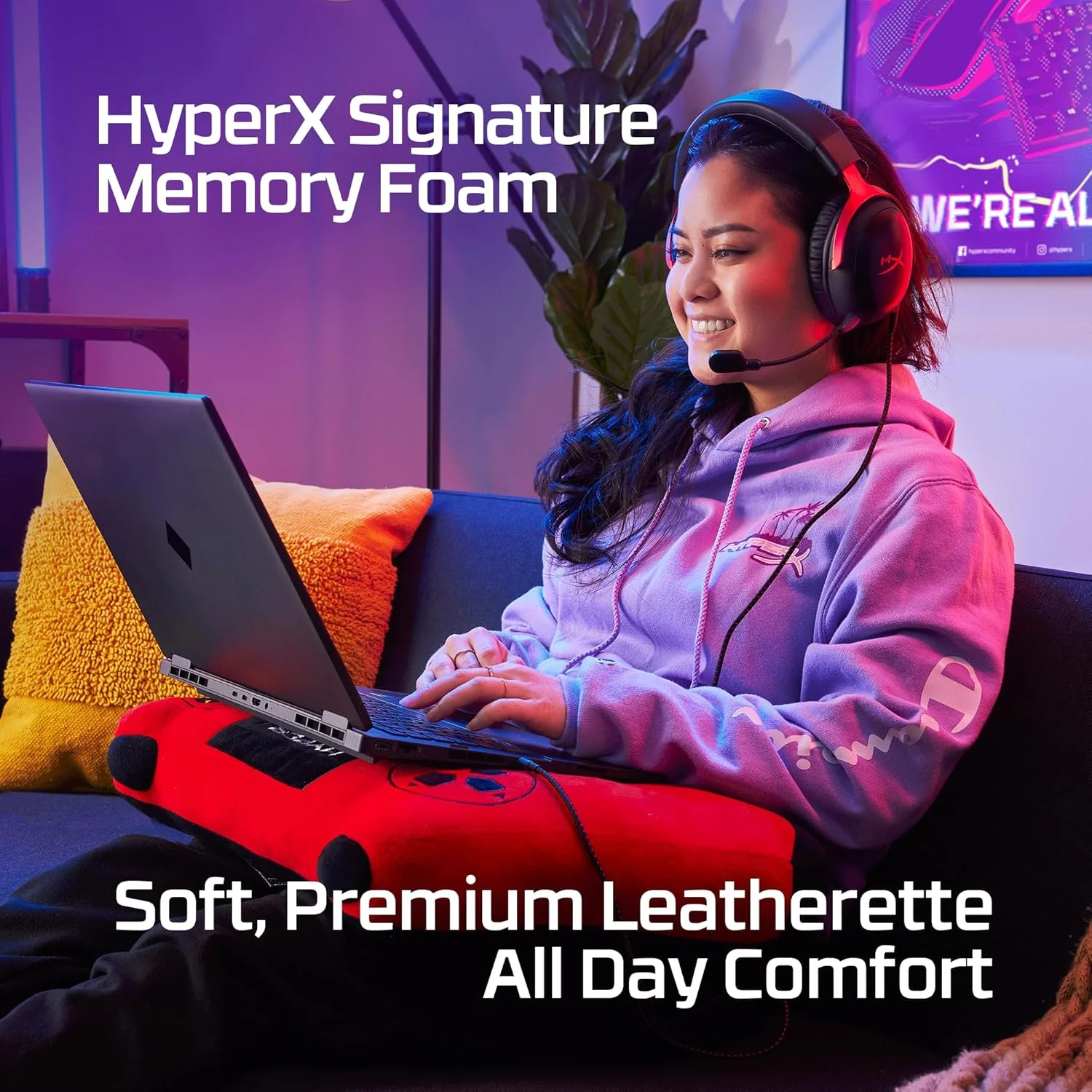 HyperX Cloud III – Wired Gaming Over Ear Headset, Pc, Ps5, Xbox Series X|S, Angled 53Mm Drivers, DTS, Memory Foam, Durable Frame, Ultra-Clear 10Mm Mic, USB-C, USB-A, 3.5Mm – Black/Red (727A9Aa) - Image 2