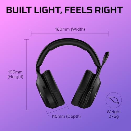 HyperX Cloud Stinger 2 Wireless Gaming Headset Compatible with PC. Noise-Cancelling Swivel-to-Mute Microphone, Comfortable Memory Foam, UP to 20 Hours of Battery Life (676A2AA) - Image 8