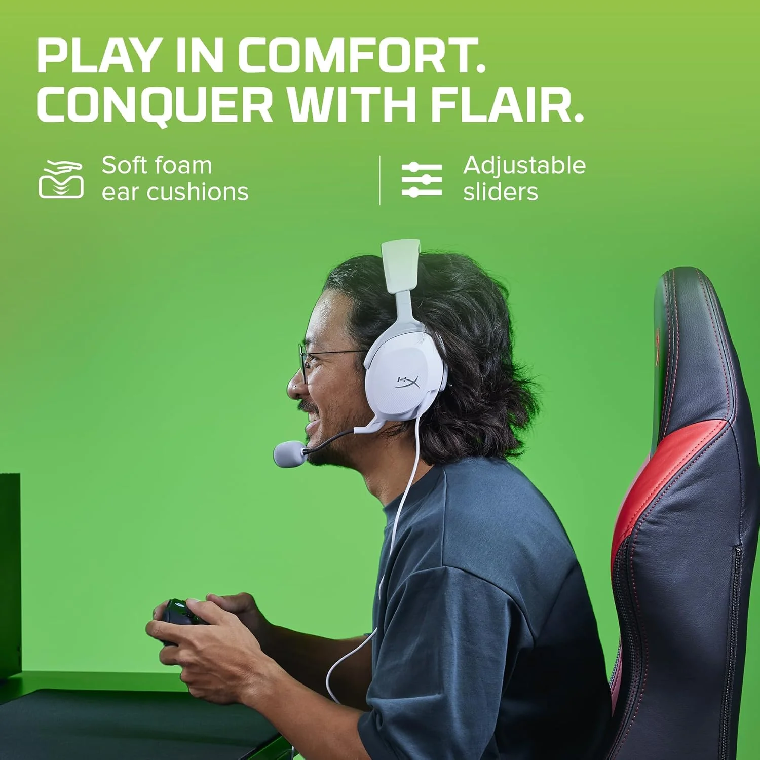 HyperX Cloudx Stinger 2 Core Gaming Headset for Xbox-White (6H9B7Aa),On Ear,Wired Headphones - Image 10