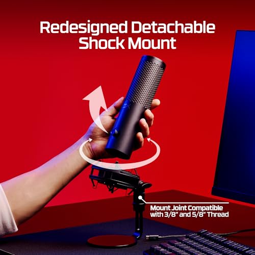 HyperX QuadCast 2 S – USB Microphone for Streamers and Content Creators, 32-bit bit Depth 192kHz Sampling Rate, 100+ aRGB LEDs, PC Win11, Mac, Steam Deck, USB-C - Black - Image 8