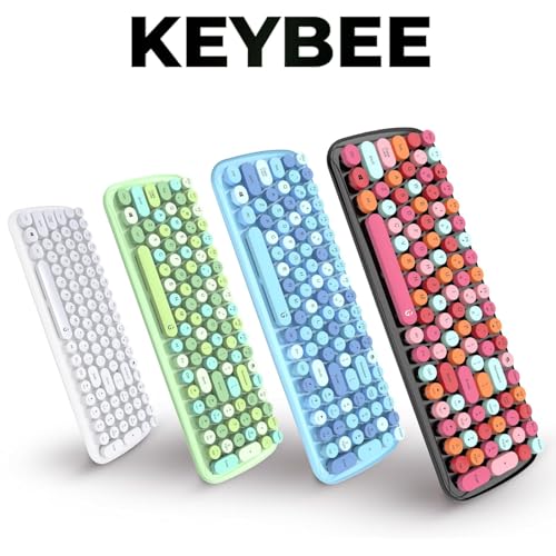 iGear KeyBee Retro Typewriter Inspired 2.4GHz Wireless Keyboard with Mouse Combo for Desktop/Laptop and Devices with USB Support, Single Nano Receiver, Round Keycaps, Cleaning Brush - Image 8