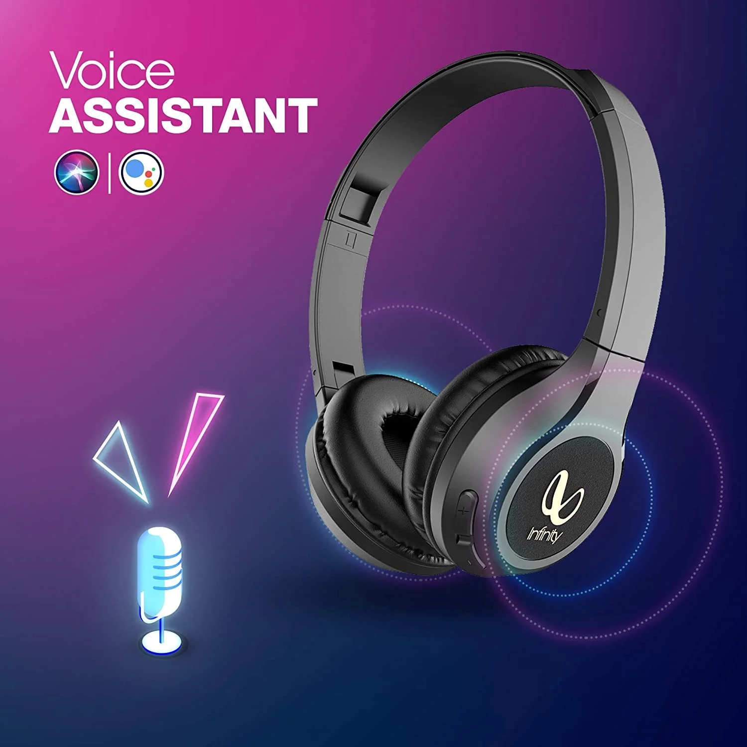 Infinity (JBL) Glide 510, 72 Hrs Playtime with Quick Charge, Wireless On Ear Headphone with Mic, Deep Bass, Dual Equalizer, Bluetooth 5.0 with Voice Assistant Support - Image 8