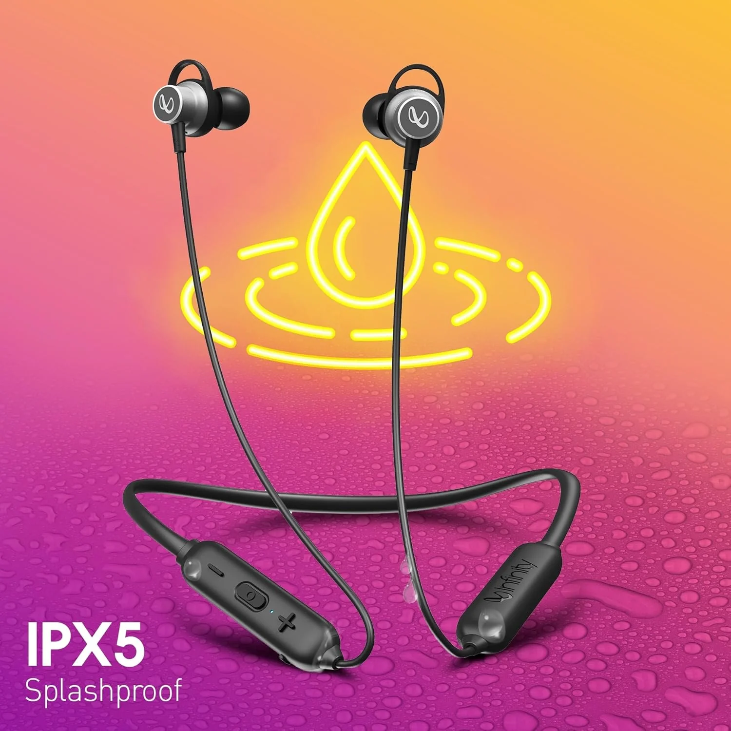 Infinity - JBL Tranz N400, in-Ear Headphones with 36 Hr Playtime, Fast Charge, Deep Bass Sound, Dual Equalizer, IPX5 Sweatproof, Bluetooth Headset (Black) - Image 6