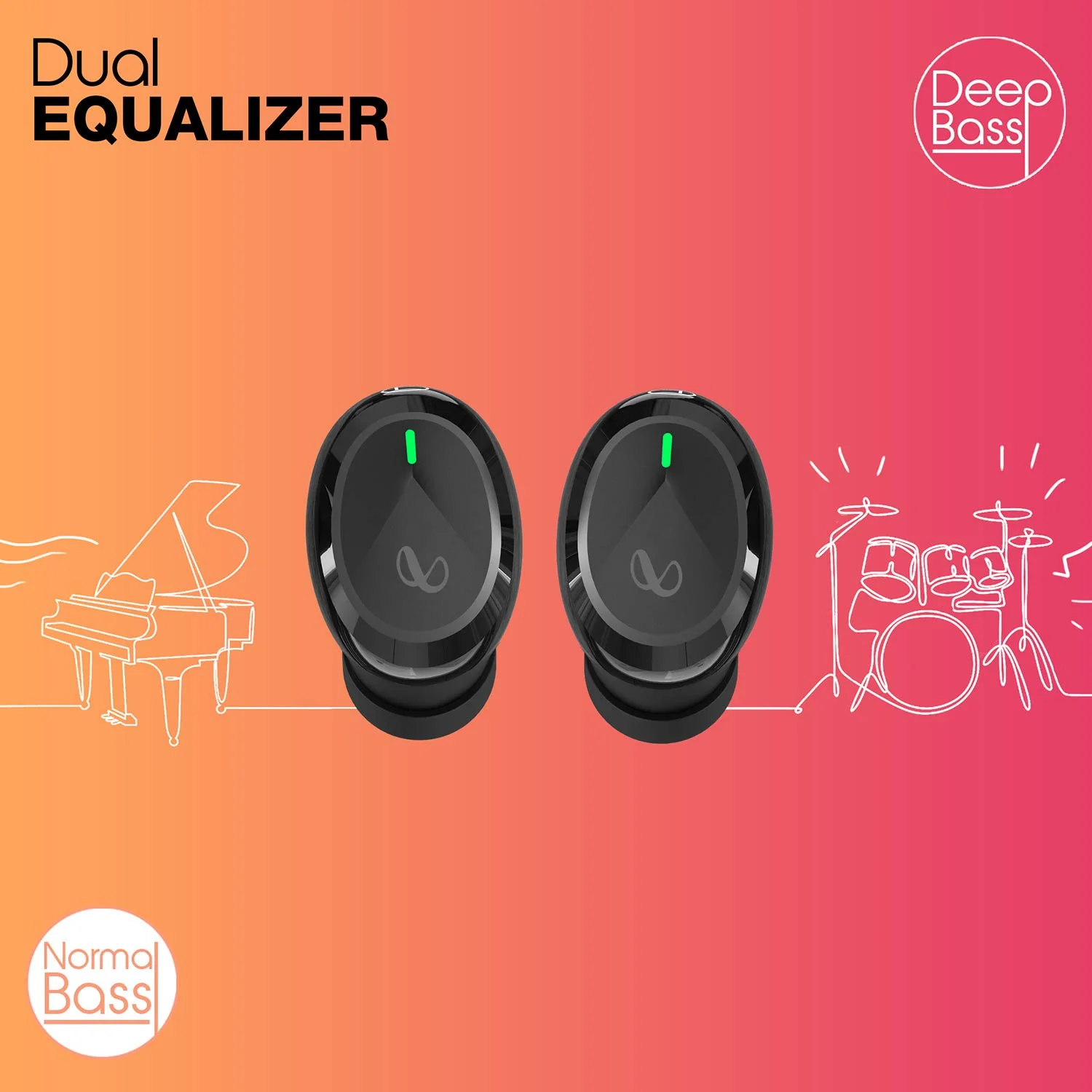 Infinity Swing 350 Bluetooth Truly Wireless in Ear Earbuds with mic - Image 3