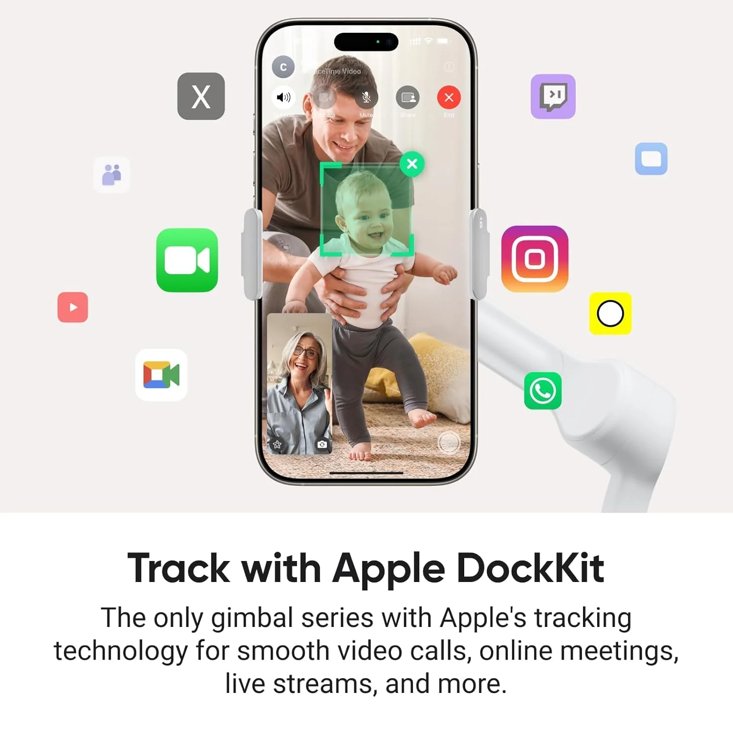 Insta360 Flow 2 Pro - AI Tracking Phone Gimbal, 200+ App Tracking with DockKit, Multi-Person Tracking, 360º Pan Tracking, Built-in Tripod/Selfie Stick, iPhone/Android Portable Stabilizer - Image 3