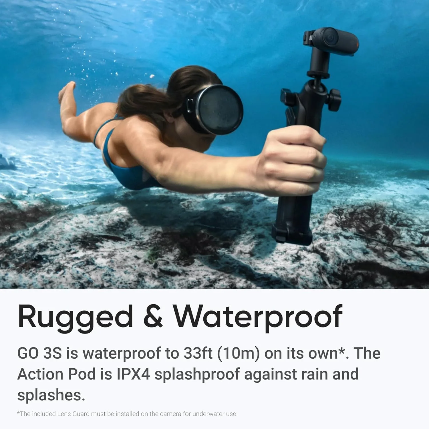 insta360 GO 3S - 64 GB 4K Tiny Portable Vlogging Camera, Hands-Free POVs, Mount Anywhere, Stabilization, 140 Min Battery Life, 10m Waterproof, Pet POV (BRAND NEW/SEALED) - Image 10
