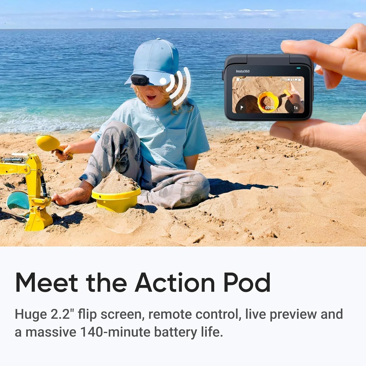 insta360 GO 3S - 64 GB 4K Tiny Portable Vlogging Camera, Hands-Free POVs, Mount Anywhere, Stabilization, 140 Min Battery Life, 10m Waterproof, Pet POV (BRAND NEW/SEALED) - Image 8